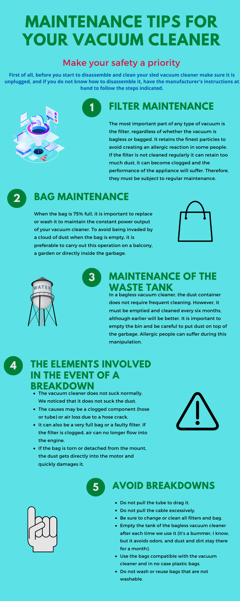 maintenance tips for vacuum cleaner